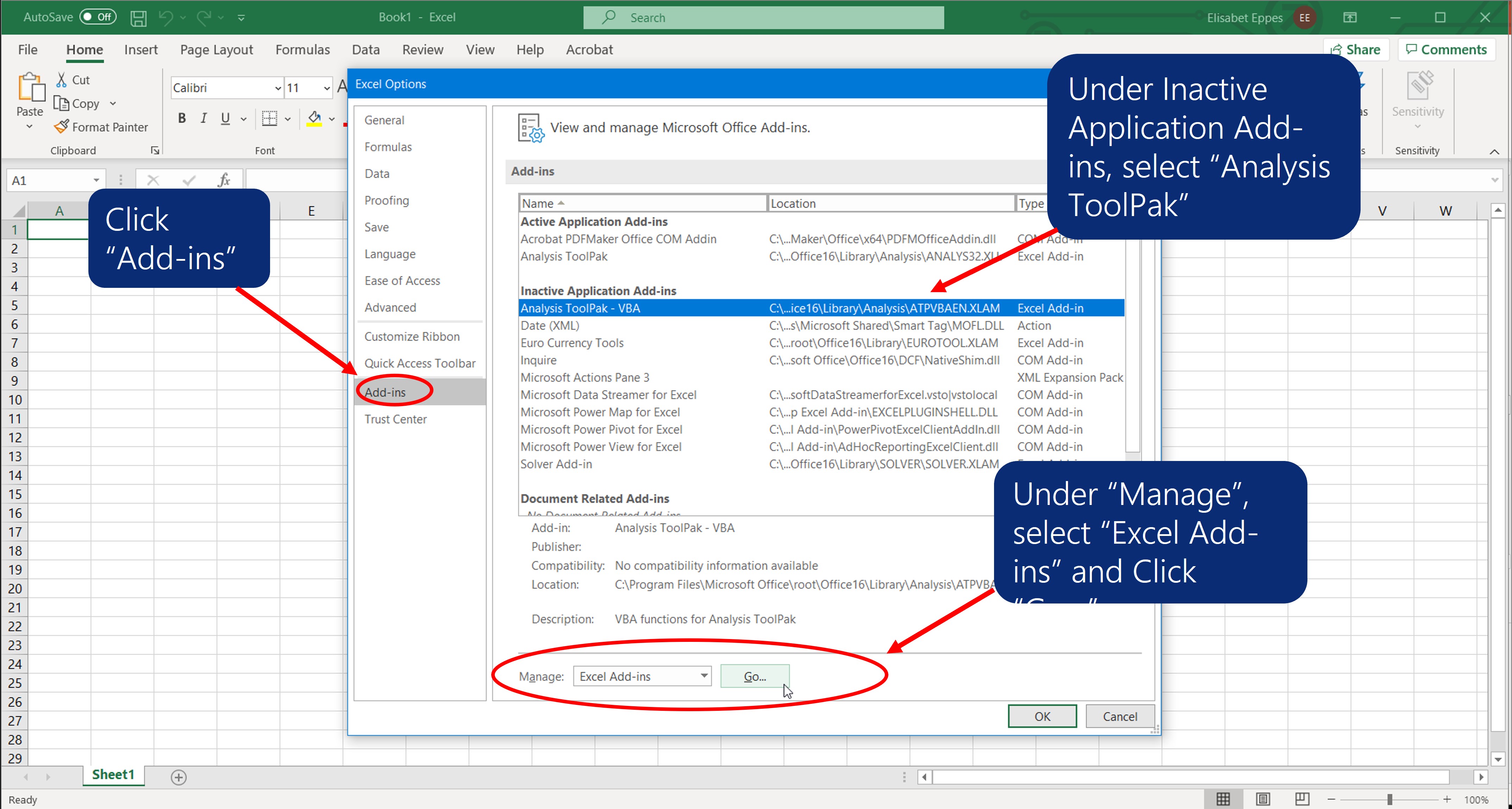 hpril - evaluation -analysis toolpak