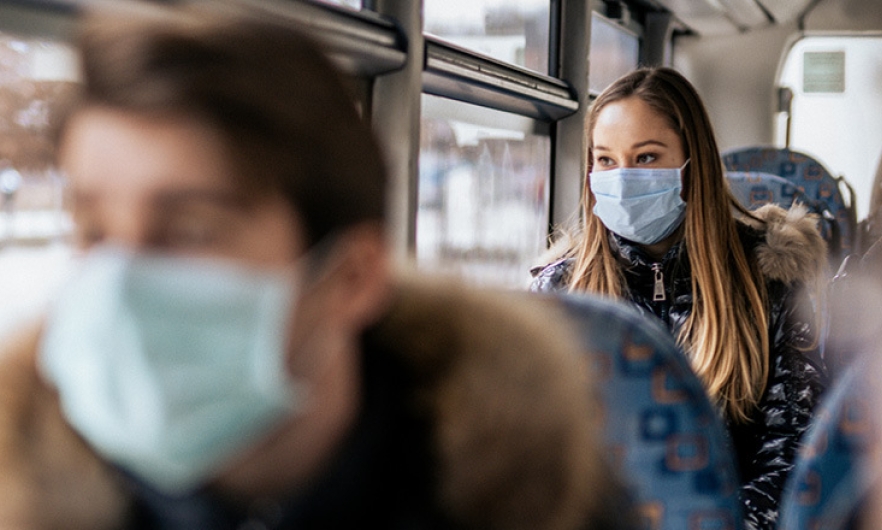 People wearing masks