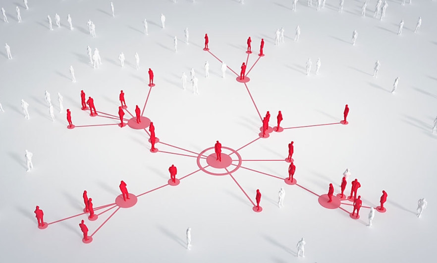 Illustration of human network