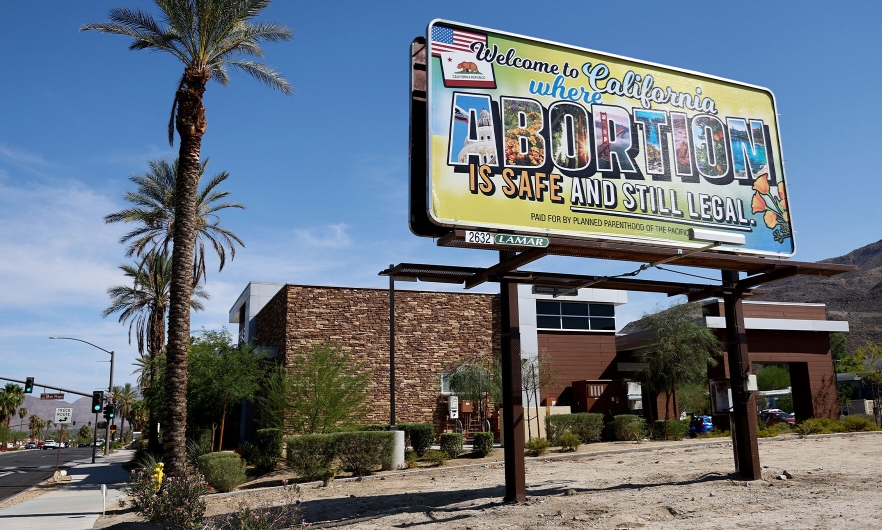 Billboard in California promotes legal abortion access