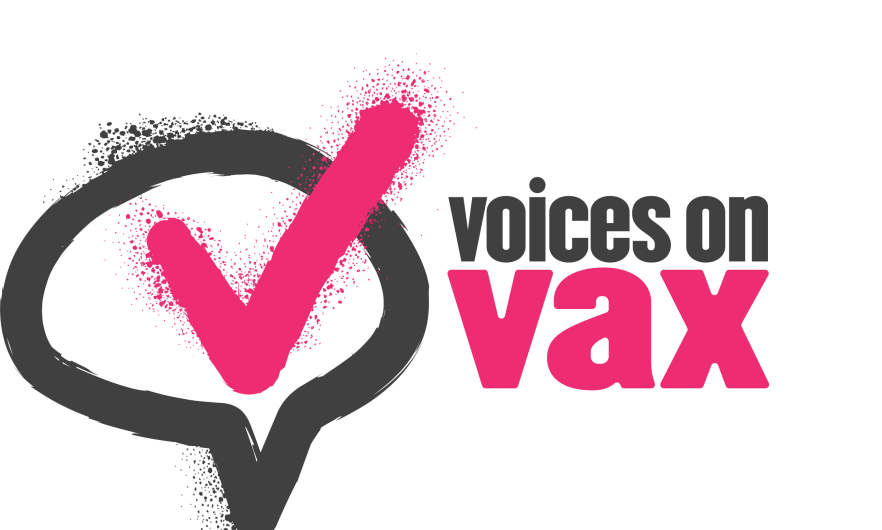 Voices on Vax chck mark logo