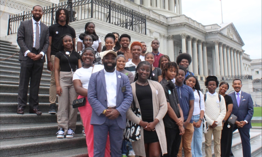 Rashad Staton with Youth Leaders