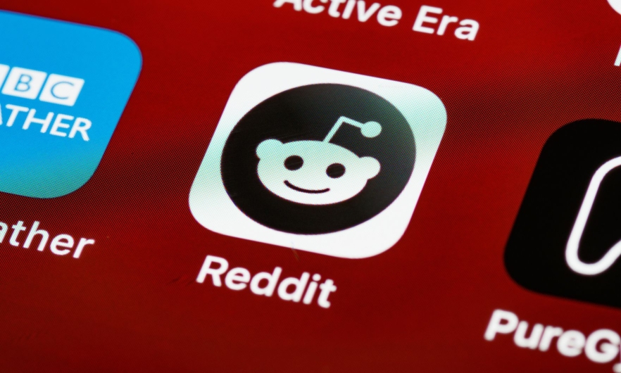 The social media app Reddit on a smartphone screen