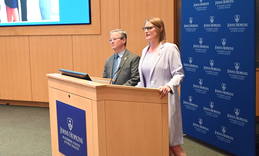 Center co-directors Josh Horwitz and Cass Crifasi address the audience