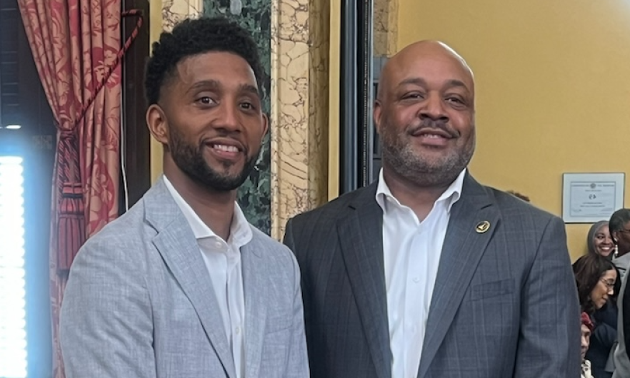 Mayor Brandon Scott and Commissioner Larry Simmons