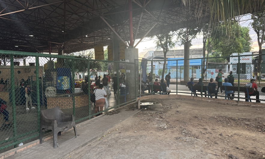 Downtown bus station in Boa Vista. 