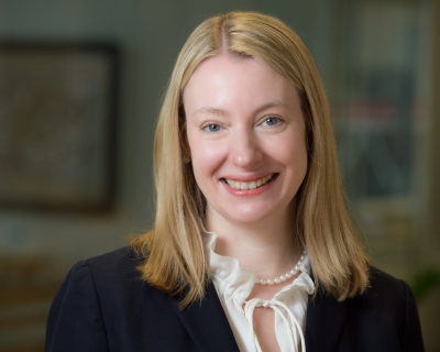 Head shot of blond woman