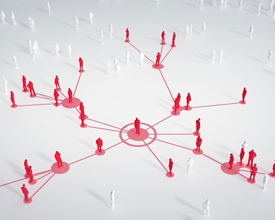 Illustration of human network