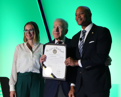 Dr. Georgia Machell, President and CEO of National WIC Association, David Paige, and Maryland Governor Wes Moore
