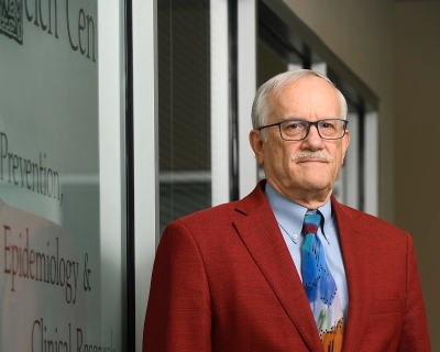 Dr. Lawrence Appel standing outside office