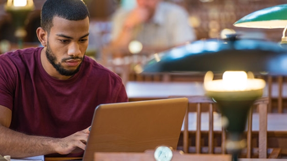 student studying