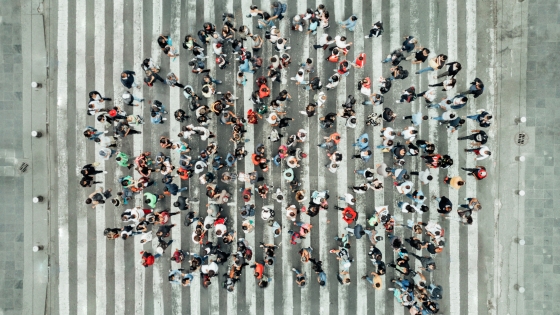 People standing in group