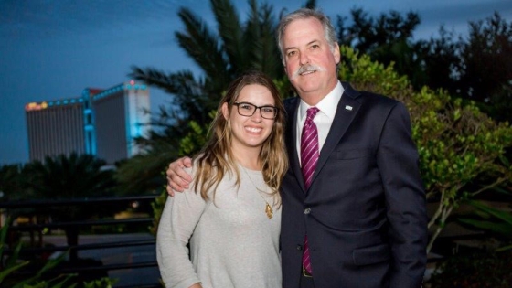 Christin Lewis and father Richard Mattingly