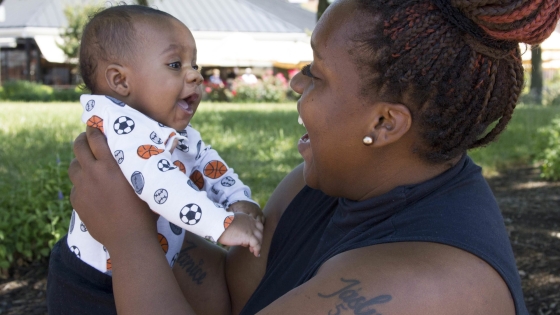 Picture of woman and baby