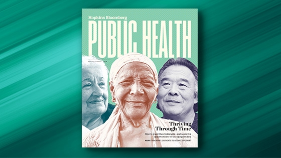 The cover of the Spring/Summer issue of Hopkins Bloomberg Public Health magazine.