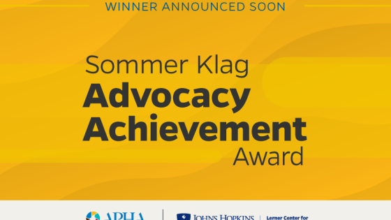 Winner Announced Soon. Sommer Klag Advocacy Achievement Award.