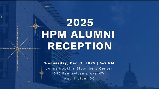 2025 HPM Alumni Reception, December 3, 5-7pm