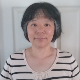 Woman in striped shirt