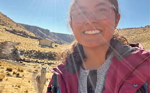 Image of Sofía Espinoza  standing outside in Puno, Peru
