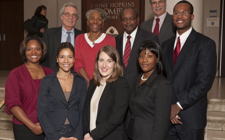 Inaugural Brown Scholars Inaugural Scholars First row left to right: Michelle Taylor, Amanda Latimore, Stephanie Farquhar, Chandra Jackson, Desmond Banks (formely Flagg) with: Second row left to right: Robert Blum, C.Sylvia Brown, Eddie Brown, Michael Klag