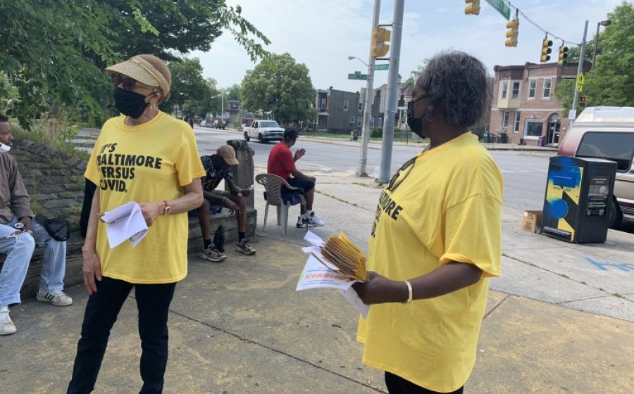 VALUE Baltimore ambassadors talking about COVID-19 vaccines.