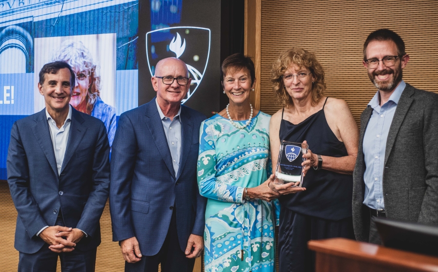 Johns Hopkins faculty and leadership celebrate Nicole Baumgarth as the inaugural Peetz Professor
