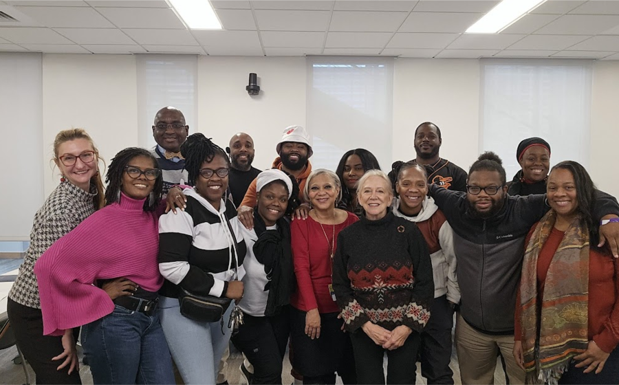 Lisa Cooper, MD, MPH, MACP and Lindsay Thompson, PhD with the 2024 Bunting Fellows.