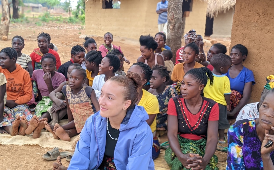 Caitlin Rempson in Zambia 