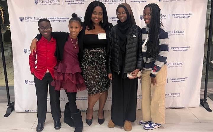 Agzja with Crayons & Culture students at the 2024 BNLP Graduation