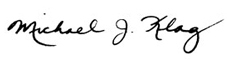 Mike Klag signature