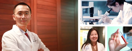 collage of lab workers