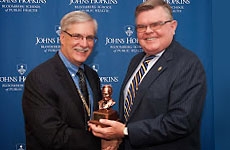 Dean Klag and Frank with Alumni Heritage Award