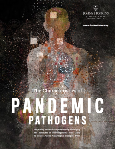 Report cover, The Characteristics of Pandemic Pathogens 