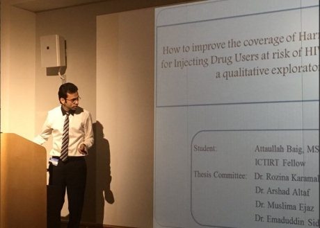 Attaullah Baig presenting his thesis