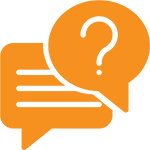 COVID-19 Testing Toolkit testing FAQs icon with speech bubbles