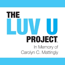 The logo for The Luv u Project, founded in memory of Carolyn C. Mattingly Logo for The Luv u Project in memory of Carolyn C. Mattingly