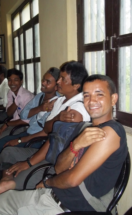 Photo of NNIPS field staff members after receiving influenza immunization