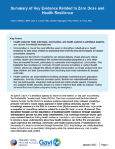 Thumbnail of knowledge summary about health resilience