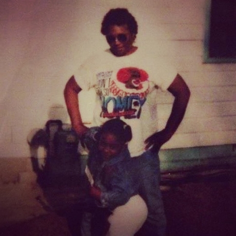 Agzja with her Auntie Janie Tea Barlow