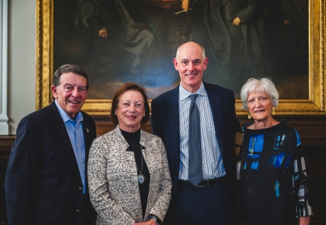 Ed and Kathy Ludwig with Epidemiology Professor Joe Amon and Dean MacKenzie Ed and Kathy Ludwig with Epidemiology Professor Joe Amon and Dean MacKenzie