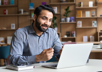 Person using a computer