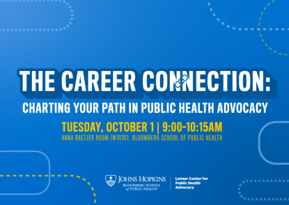 The Career Connection: Charting Your Path in Public Health Advocacy flyer