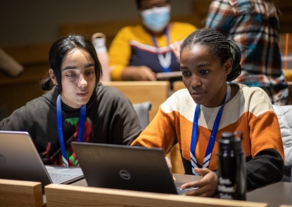 students working in the classroom