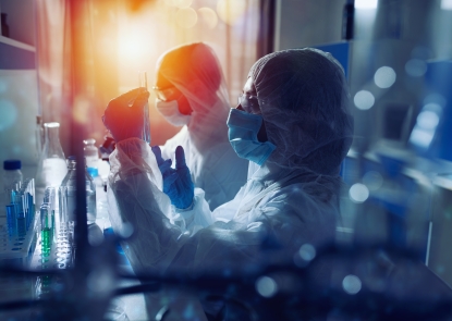 Photo of researchers in lab