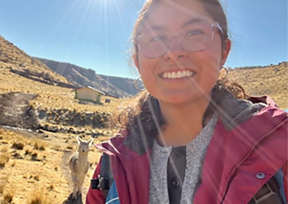 Sofia Espinoza Sofia Espinoza standing outside in Puno, Peru